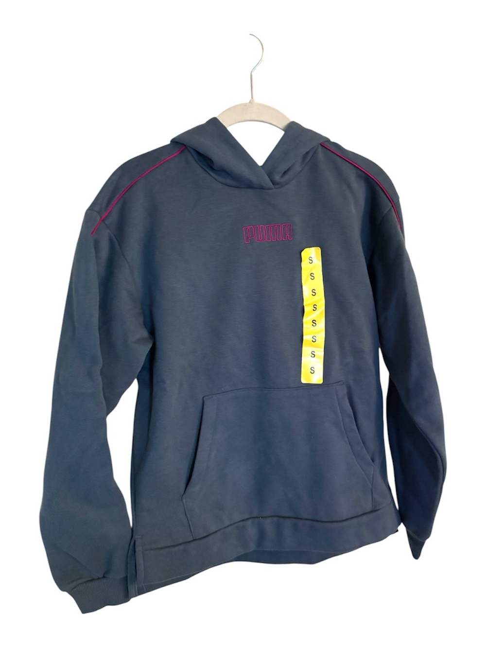 Puma NWT Women’s Fleece Hoodie with Purple Contrast Trim Size Small